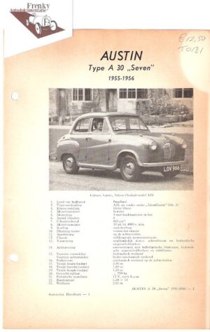 Austin A30, 1955 - 1956