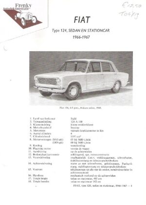 FIAT 124 sedan - stationcar, 1966 - 1967