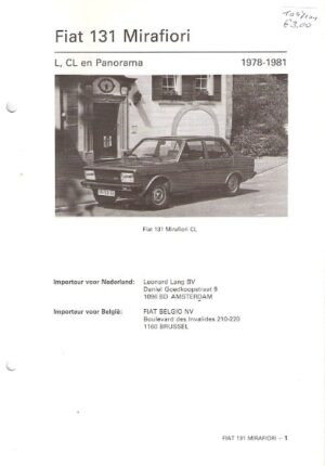 FIAT 131 Mirafiori, 1978 - 1981