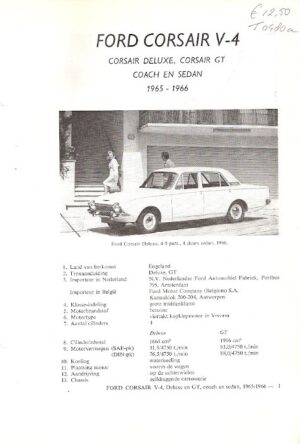 Ford Corsair V-4, 1965 - 1966