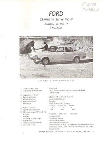 Ford Zephyr - Zodiac, 1966 - 1967