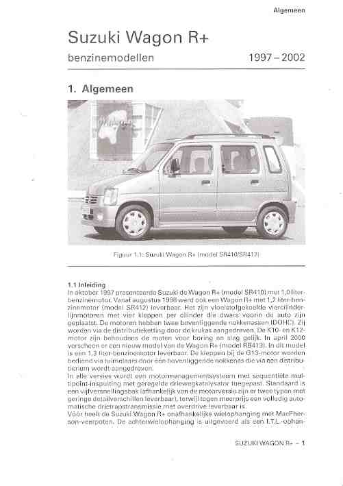 Suzuki Wagon R+, 1997 2002 Frenky Autodokumentatie