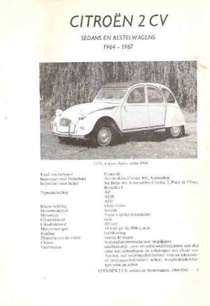 Vraagbaak Citroën 2CV, 1964-1967