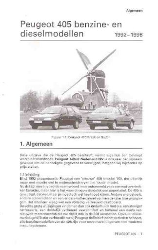 Peugeot 405, 1992 - 1996