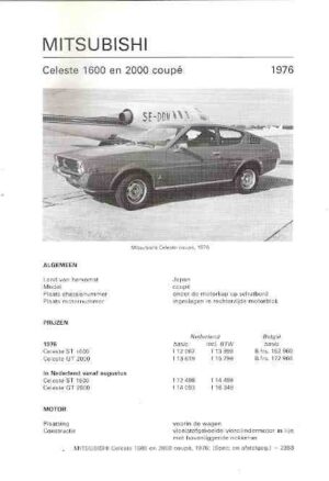 Mitsubishi Celeste, 1976