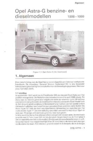 Opel Astra, 1998 - 1999