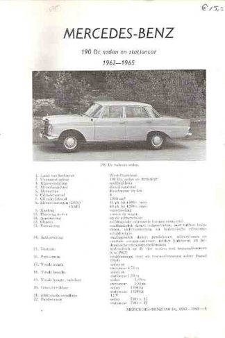 Mercedes-Benz 190 Dc, 1962 - 1965