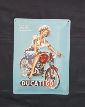 Ducati 60 metalen relief metalen wandbord