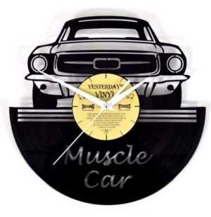 Vinyl Klok Muscle Car - LP Wandklok Auto – 30 CM