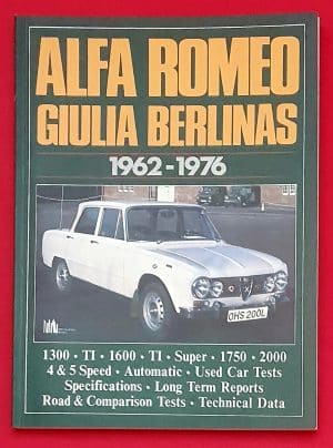 趣味・スポーツ・実用 ALFA ROMEO GIULIA BERLINAS 1962-1976 Benchmarks – The Alfa Romeo Giulia Berlina – Driven to Write